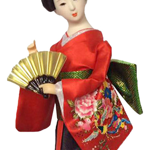 Figura Coleccionable, Muñeca Japonesa De Geisha Con Kimono,