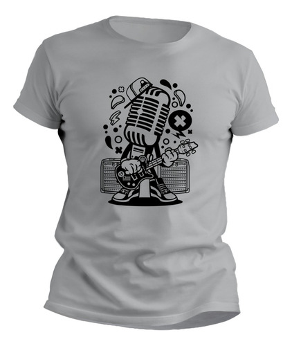 Remeras Microfono Adulto Estampado Personalizado 0430