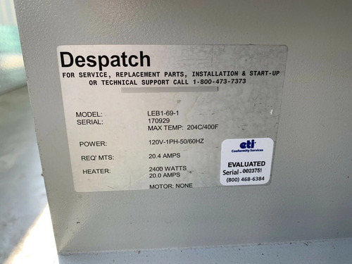 Horno Sobremesa Convección Forzada Despatch Leb1691 Gris (Usado)