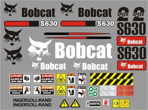 Calcomanías Para Minicargador Bobcat S630