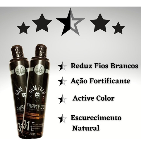 Shampoo Tonalizante Black For Men P/ Cabelos Grisalhos 250ml