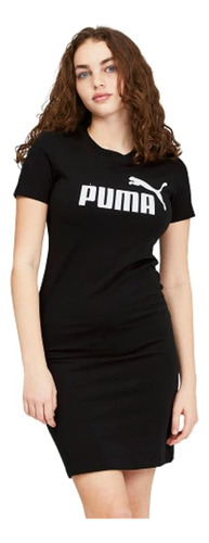 Puma Mujer Essentials Slim Tee Dress, Puma Black, X-small Us