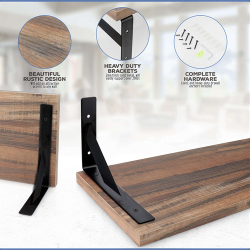 Estantería De Pared Understated Rustic Brown, 60 X 20 X 20 C