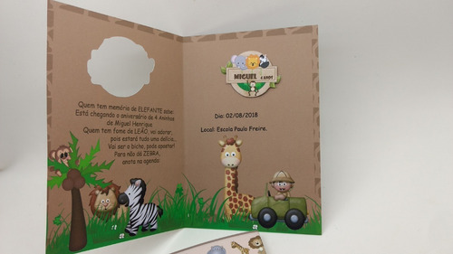 Imagem 2 de 3 de Kit Personalizado Safari - 90 Peças