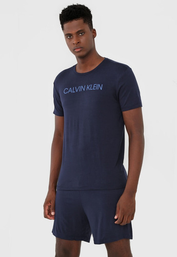 Imagem 5 de 5 de Pijama Calvin Klein Masculino Bermuda Azul - Original