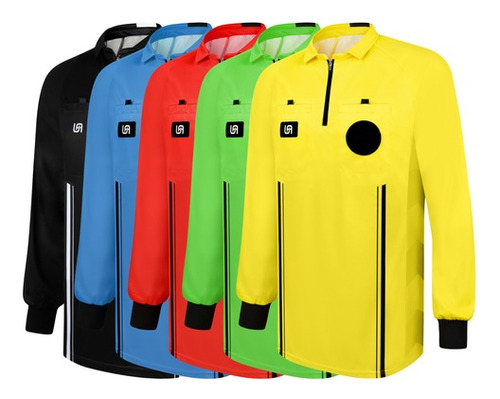 5 Pack Jersey P/ Arbitro De Futbol United Attire Elite Long