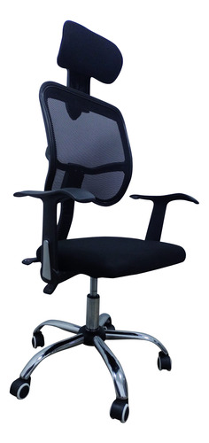 Silla Sillon De Oficina Pc Escritorio Respaldo Alto Negro