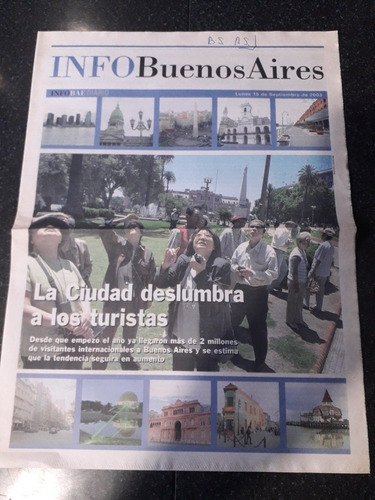 Diario Infobae Info Buenos Aires 15 9 2003 Turistas 