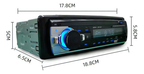 Lagom Auto Estereo Coche Reproductor Jsd-530-mp3 Radio Para Auto 60wx4 Con 2 Usb Y Lector De Tarjeta Sd,carga Rápida Fm