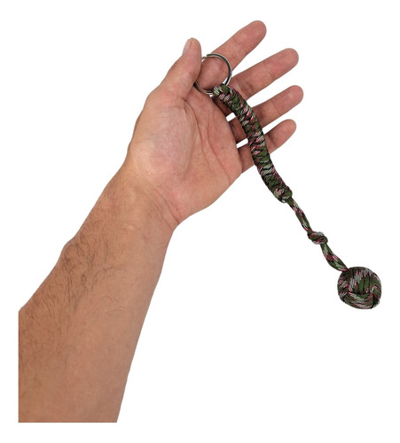 Chaveiro Paracord Esfera Autodefesa Camuflado