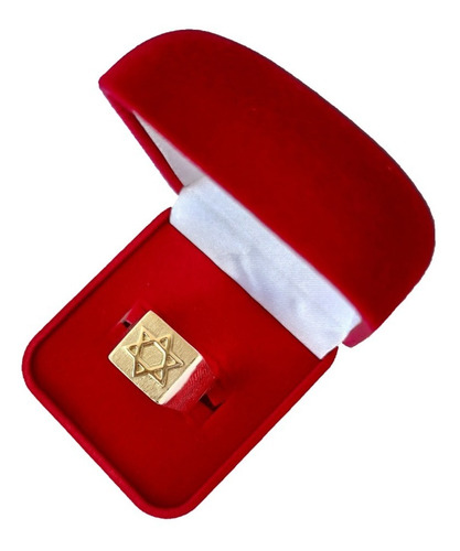 Anel De Ouro 18kl/750 Estrela De Davi Frete Grátis 6 Gramas