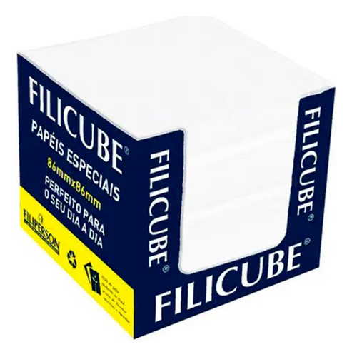 Bloco Lembrete Recado Filicube 8x8 Branco 700fls Filiperson