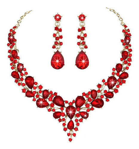 Set De Joyas Para Mujer, Conjunto De Collar Y Pendientes De