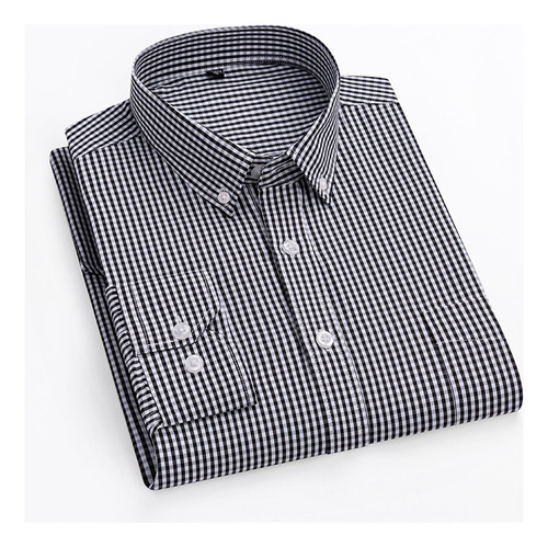 Camisa Cuadro Casual Slim Fit Strech Calidad Moda Formal