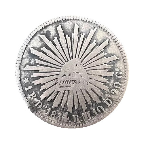 Moneda De Un 1 Real Plata 1834 Durango Do Rm Aguila Francesa