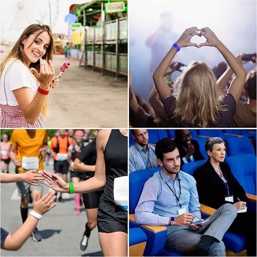 600 Pulseras De Identificación De Papel Dingpai Para Eventos Xz1