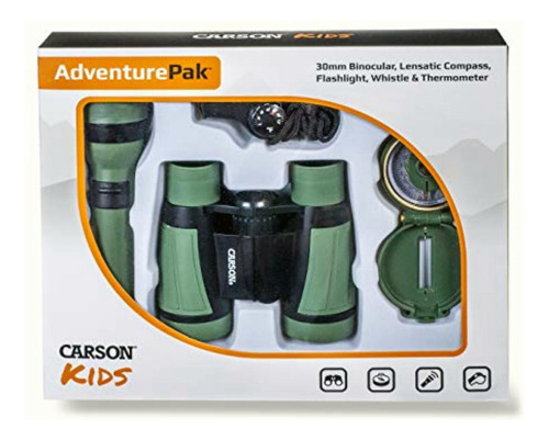 Carson Adventurepak Contiene Binoculares 5x30, Brujula