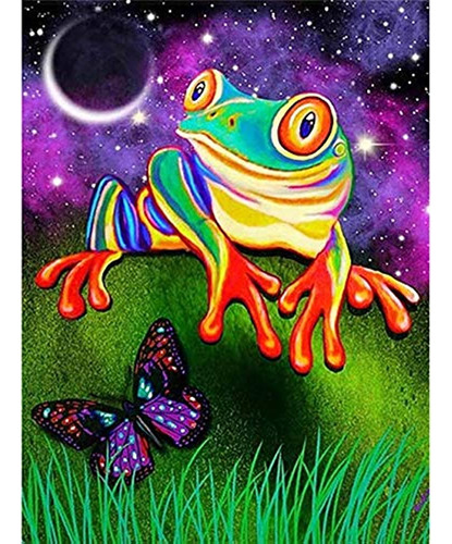 Bimkole 5d Diamond Painting Planet Frog By Number Kits Pintu