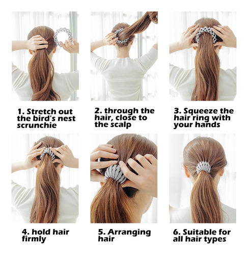 7 Pinzas Para El Pelo Con Diseño Nido Pájaros Accesorios