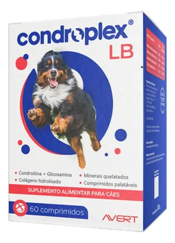 Avert Condroplex Lb 120g 60 Comprimidos Suplemento Cães