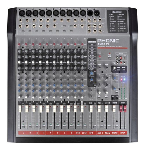 Consola Análoga De Audio Phonic Am821x 12 Canales