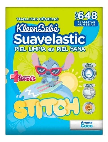 Toallitas Húmedas Kleen Bebé Suavelastic Aroma Coco 648pz