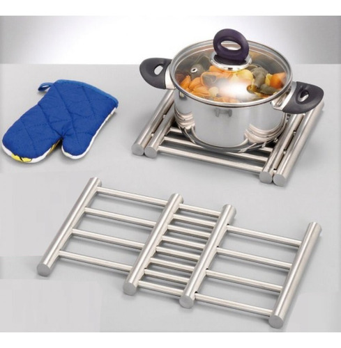 Apoya Olla Extensible Acero Inoxidable 20x37