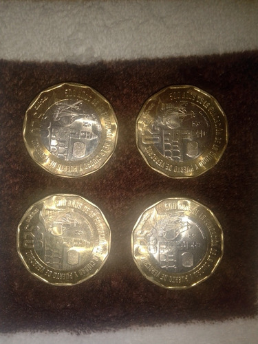 Cuatro Monedas De 20 Pesos, Conmemorativas Del P De Veracruz