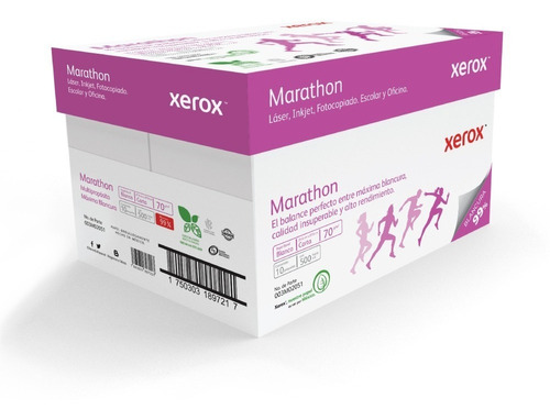 Hojas T/carta Xerox Marathon Caja Con 10 Paquetes 