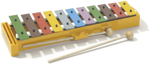 Metalofon 11 Notas Sonor Infantil Para Niños Colores