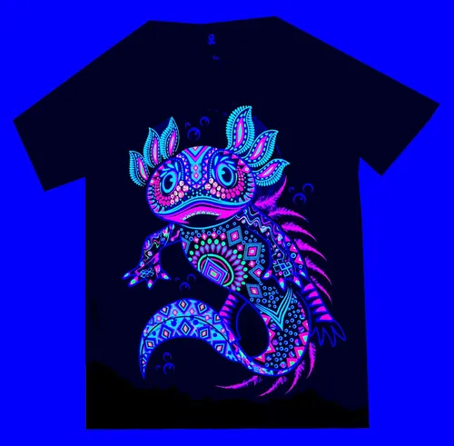 Paquete De 6 Playeras Efecto Fluorescente Ne n Con Luz Negra