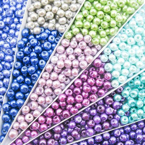 Toaob 1000pcs Beads De Perlas De 4 Mm Multi Colorsas Cuentas