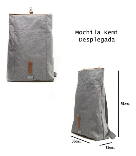 Mochila Kemi Gris