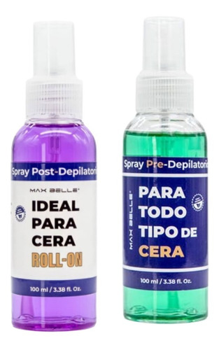 Pack Spray Pre Depilatorio Y Post Depilatorio Max Belle