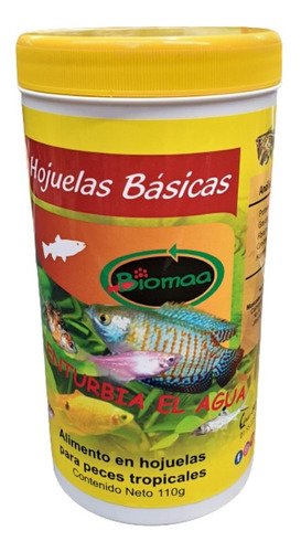 Alimento En Hojuelas Basicas Para Peces Tropicales 110gramos