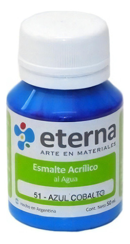 Esmalte Acrilico Al Agua Eterna X 37ml Color del óleo 51 AZUL COBALTO