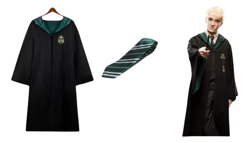 Pack Capa Y Corbata Casas De Película Harry Potter/ Slytherin/ Gryffindor/ Cosplay/ Disfraz