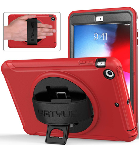 Batyue - Funda Para iPad Mini 1,2,3 Rojo