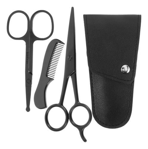 1 Set/4 Pcs Stainless Steel Mustache Trimming Shear Men Bear