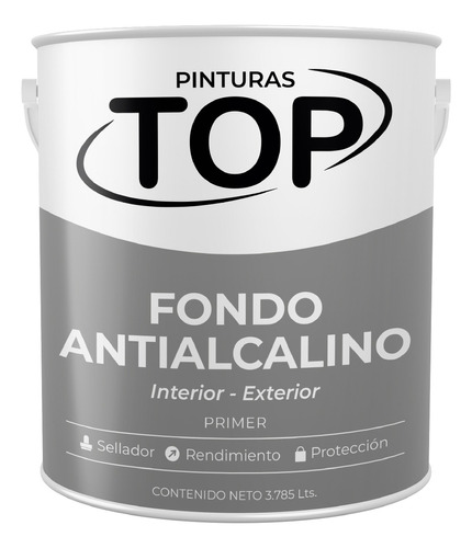 Pintura Top Fondo Antialcalino Blanco Mate Galon