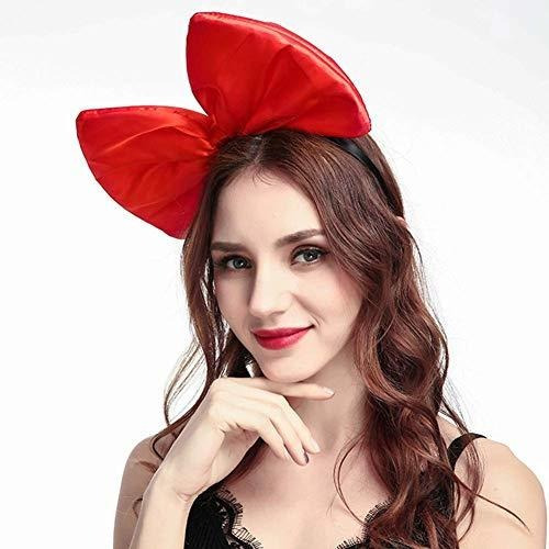 Diademas - Women Girls Red Big Hair Bow, 10'' Huge Bow Headb