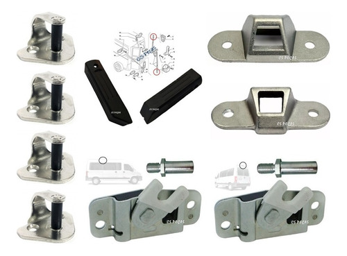 Kit Fechadura Trava Pino E Batente Porta Ducato 2003 À 2016