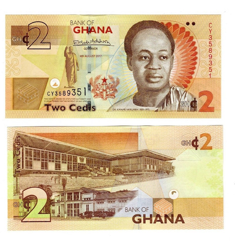 Ghana - Billete 2 Cedis 2017 - Unc