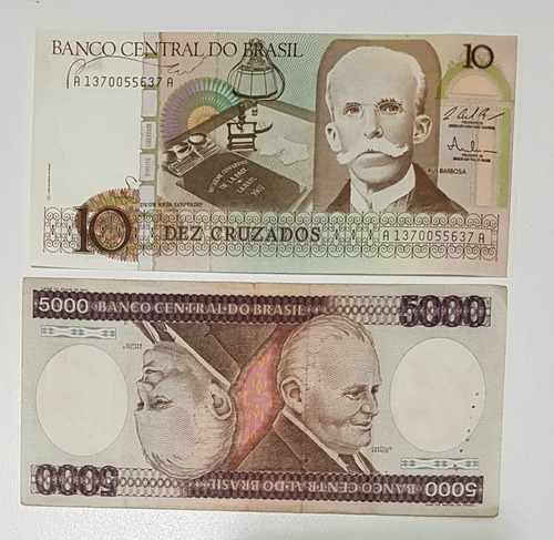 Dos Billetes Del Brasil, Para Coleccion. 