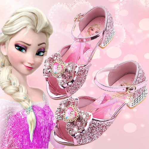 Sapatos De Salto Alto Infantil Frozen Summer Princess Elsa