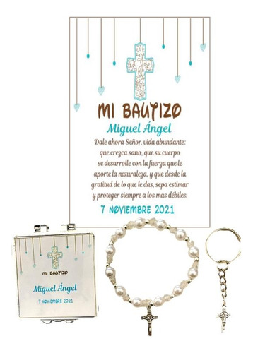 50 Recuerdos Bautizo Espejos Encendedor Pulsera Personalizdo