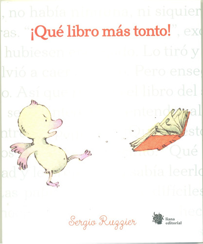 ¡qué Libro Más Tonto!, De Sergio Ruzzier. Liana Editorial, Tapa Blanda, Edición 1 En Español
