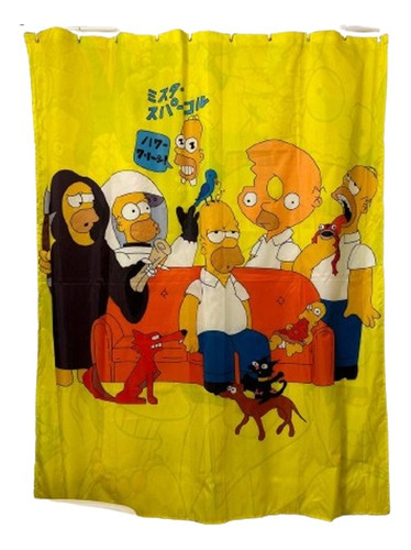 Cortina De Baño Homeros Simpsons  1.65x1.45cm