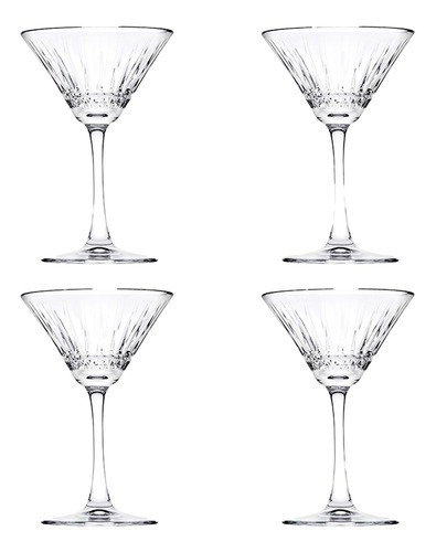 Set de 4 tazas de cóctel Pasabahce Elysia Dry Martini de 220 ml