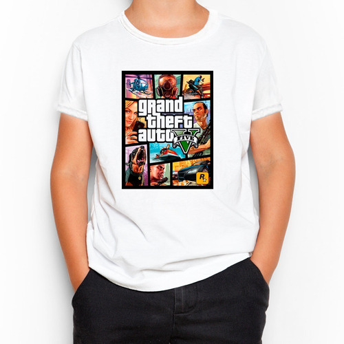 Remera Niño Niña Unisex- Gta  Gamer Videos Juegos